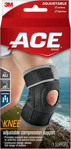 ACE Adjustable Knee Brace, Provides Support & Compression to Arthritic and Painful Knee Joints