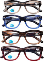 AQWANO Oversized Design Reading Glasses for Women/Men, Computer Blue Light Blocking Fashion Square Reader Anti Glare/Fatigue