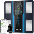 LOFTILLA Smart Scale for Body Weight, Accurate Scale with BMI Body Fat Muscle Mass, 8-in-1 Large Display, Digital Bathroom Scales for 14 Body Composition Metrics, Sync with Fitness App