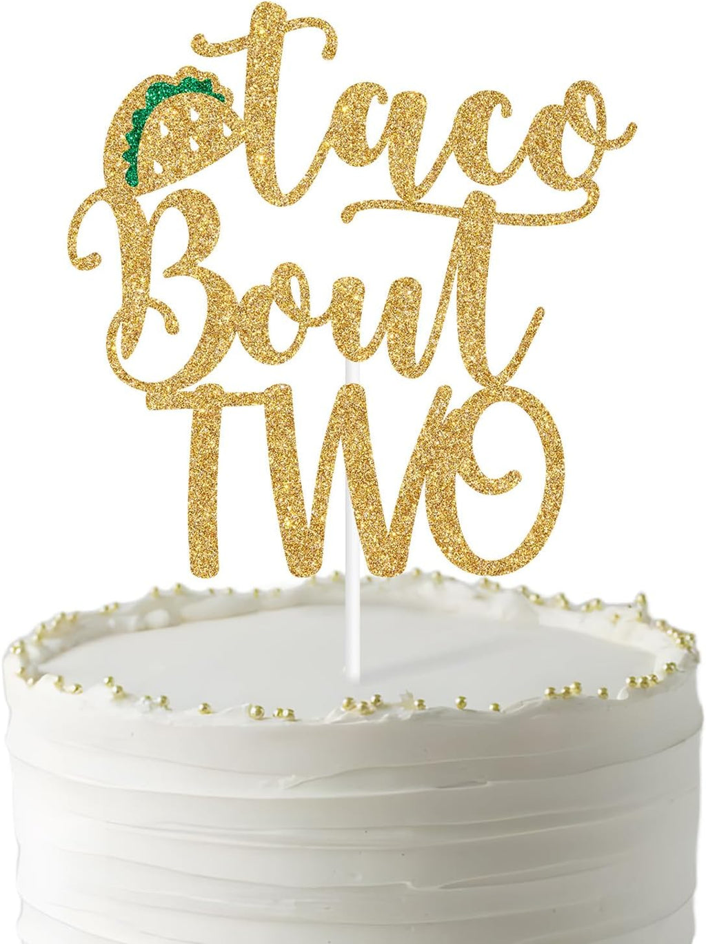 Taco Bout Two Cake Topper, Dos Fiesta/Taco Twosday, Mexican Theme 2nd Birthday/Anniversary Party Decorations for Kids