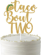 Taco Bout Two Cake Topper, Dos Fiesta/Taco Twosday, Mexican Theme 2nd Birthday/Anniversary Party Decorations for Kids