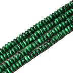 2x4mm 150pcs Natural Green Malachite Rondelle Stone Beads Semi-Precious Disk Loose Gemstones Bead for DIY Jewelry Making