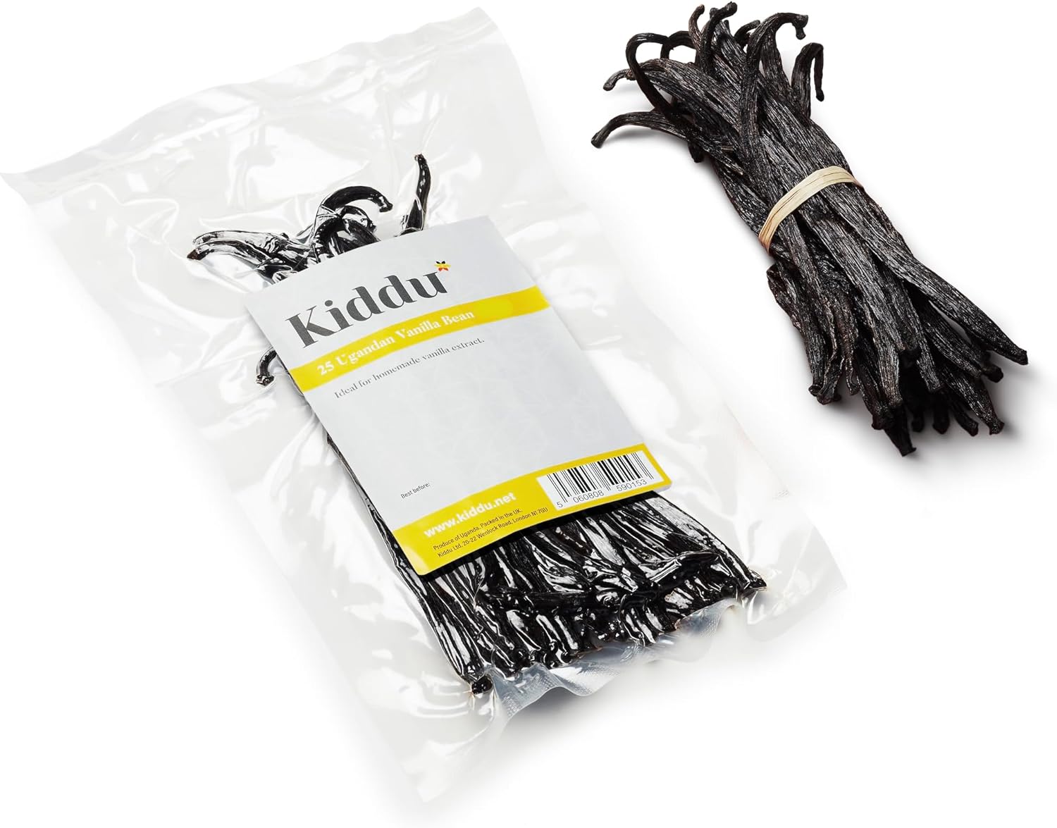 25 Grade B Vanilla Beans - Whole Vanilla beans, ideal for making vanilla extract, 5-7" inches