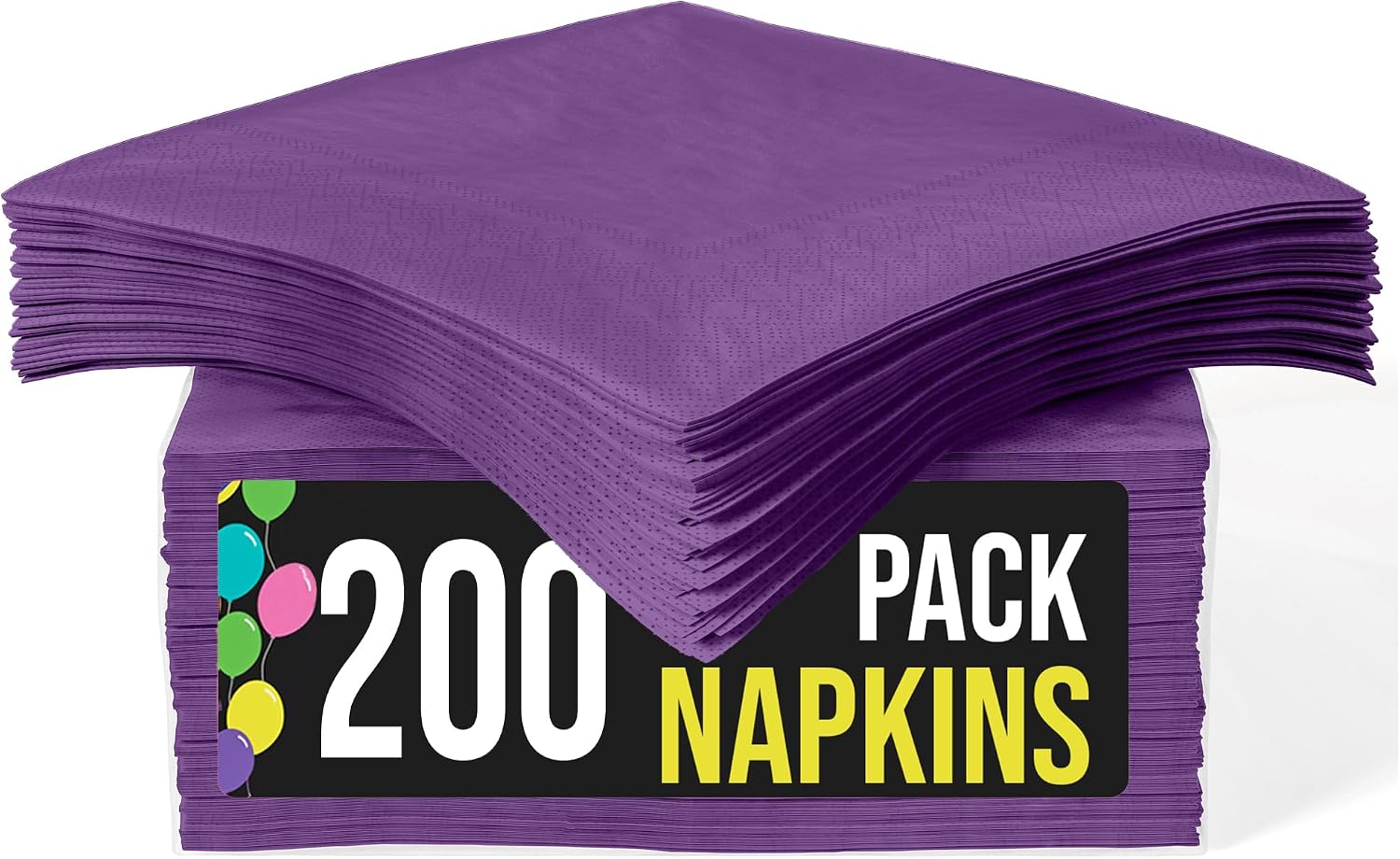 Party Solids Purple Paper Napkins Disposable Everyday 200 Pcs 2 Ply Purple Cocktail Napkins Paper Everyday For Parties & Party Supplies