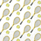 IHR Ideal Home Range Cocktail Napkins Rosanne Beck Disposable 3-Ply Paper Party Napkin Pack, 5" x 5", Tennis, 20-Count