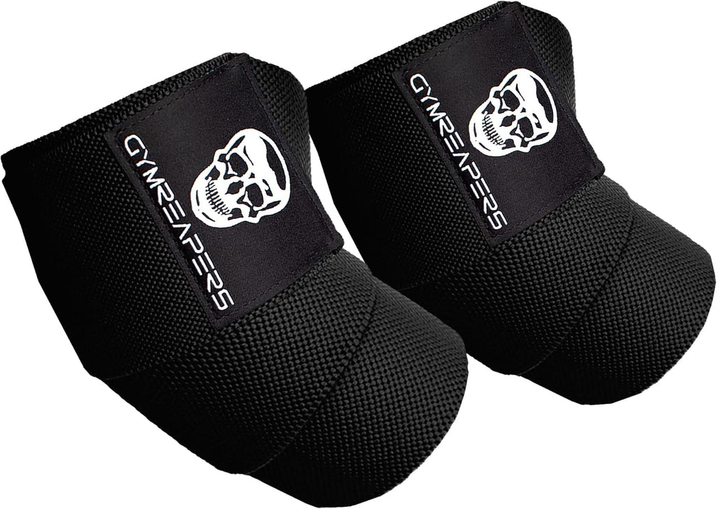 Gymreapers Weightlifting Elbow Wraps (1 Pair) - Flexible 40'' Elbow Compression Strap & Joint Support Brace - for Bench Press, Powerlifting, and Pressing