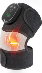 Cordless Heated Knee Massager, FSA Eligible 3-in-1 Wearable Wrap for Knee, Elbow and Shoulder, Rechargeable Heat and Vibration Massager, 6 Heat Levels, 3 Massage Modes
