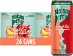 Maison Perrier French Kiss Sweetened Sparkling Juice Beverage, Peach & Cherry Flavors With Real Fruit Juices, 24Pk