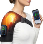 Shoulder Heating Pad and Shoulder Massager for Pain Relief Deep Tissue, Detachable Cordless Heating Pad with App Control, Heated Shoulder Wrap for Rotator Cuff, 7 Heat Levels, Universal Fit