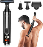 NUBACK Electric Back Shaver for Men, 3 in 1 Mens Back Shaver, Cordless Back Hair Trimmer for Men with Extendable Long Handle, Self-Service Body Groomer Razor with Wider Blade