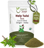 Organic Way Holy Tulsi/Holy Basil Herb Cut & Sifted (Ocimum Tenuiflorum) - Organic & Kosher Certified | Raw, Vegan, Non GMO & Gluten Free | USDA Certified | Origin - India (1/4 LBS / 4 Oz)