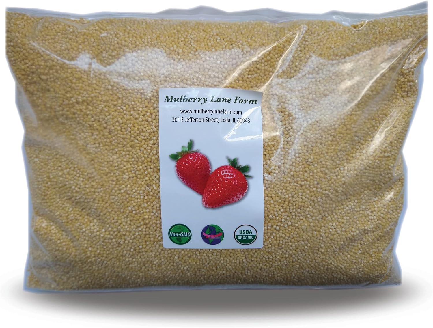 Millet Hulled 5 Pounds USDA Certified Organic Non-GMO Bulk, Product of USA, Mulberry Lane Farms