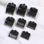 Professional Hair Clipper Combs Guides Set - 1/16 to 1 Size Range, Black Replacement Guards，COMPATIBLE WITH WAHL Most Clippers/Trimmers (8 Pieces)