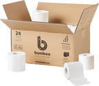 Bumboo Bamboo Toilet Roll 24 Pack | Toilet Paper 3 ply, 300 Sheets | Plastic-Free, Soft, Strong, Sustainable & Biodegradable Toilet Tissue