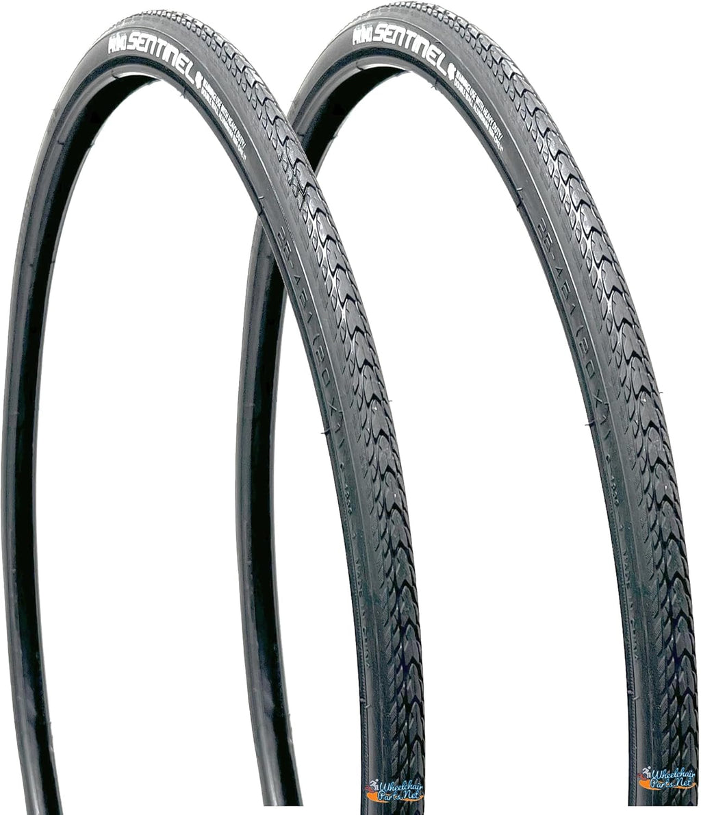Sentinel, AIR/Pneumatic Wheelchair Set of 2 Tires. Versatile, Low Rolling Resistance and Durable,