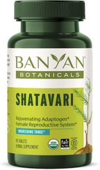 Banyan Botanicals Organic Shatavari Tablets – Rejuvenating Tonic for Feminine Vitality & Reproductive Health – Cooling Adaptogen for Internal Balance & Stress Support – 90 Tablets – USDA Organic
