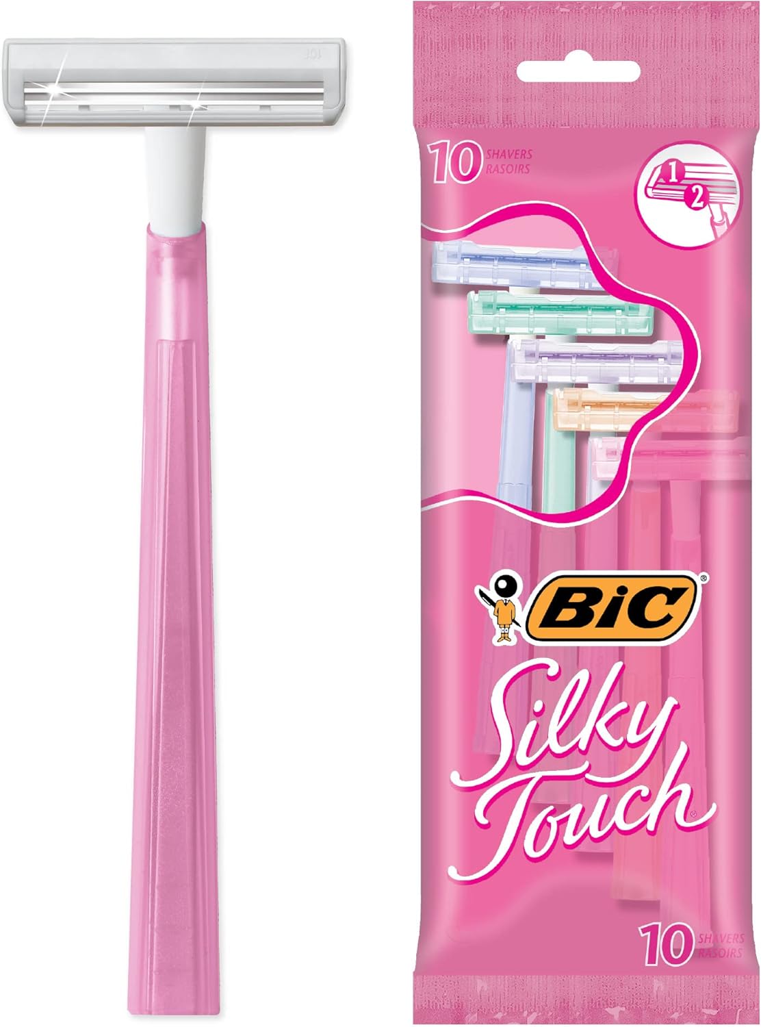 BIC Twin Select Silky Touch Twin Blade Shaver, Women, 10-Count