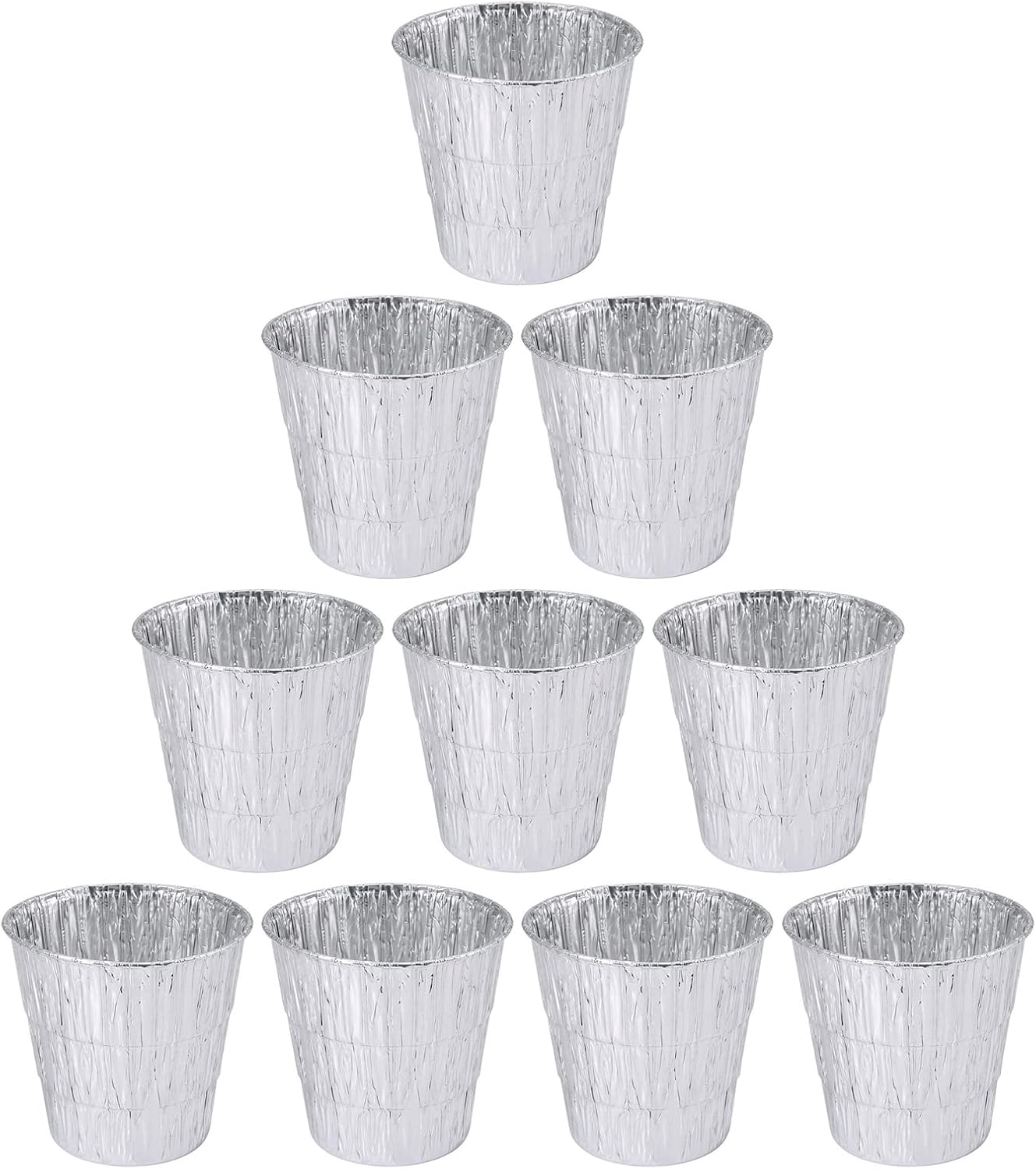 10 Pack Grease Bucket Liner Compatible with Traeger, Pit Boss, Camp Chef, Pellet Grill & Smoker, 6 Inch High Disposable Foil Drip Pan Liners