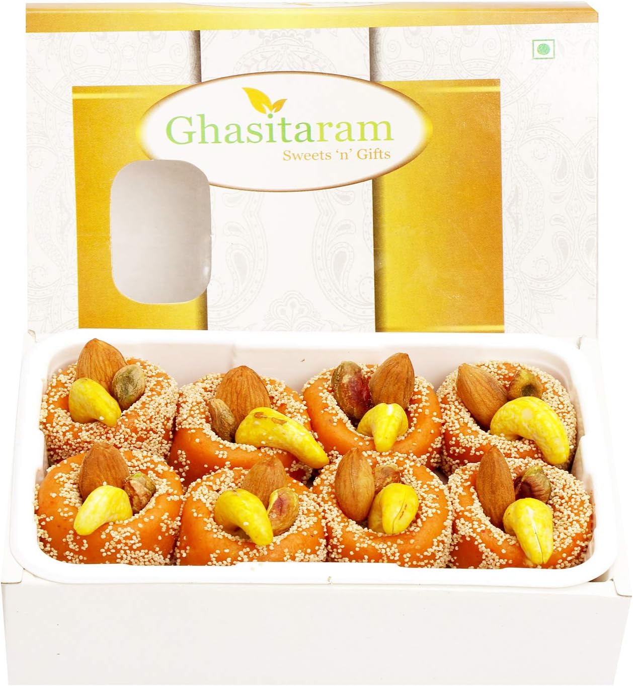 Ghasitaram Gifts Indian Sweets - Sugar Free Sweets - Dryfruit Tokri 200 gms