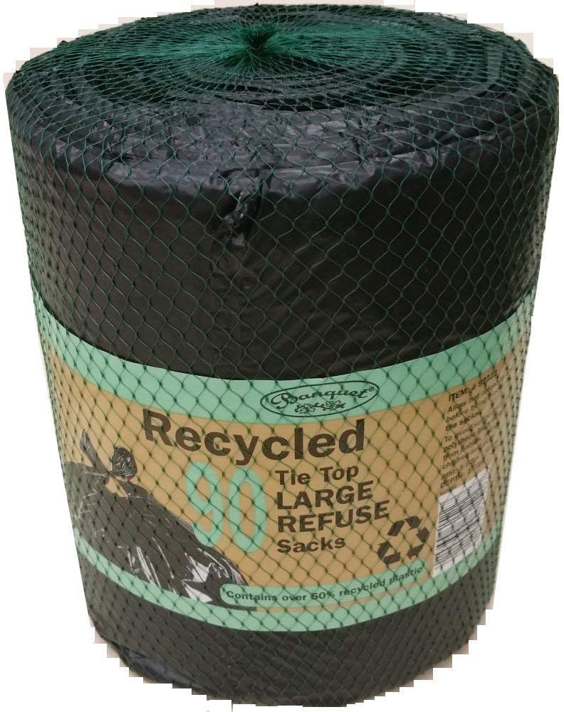 2 x Recycled tie top Large Refuse Sacks