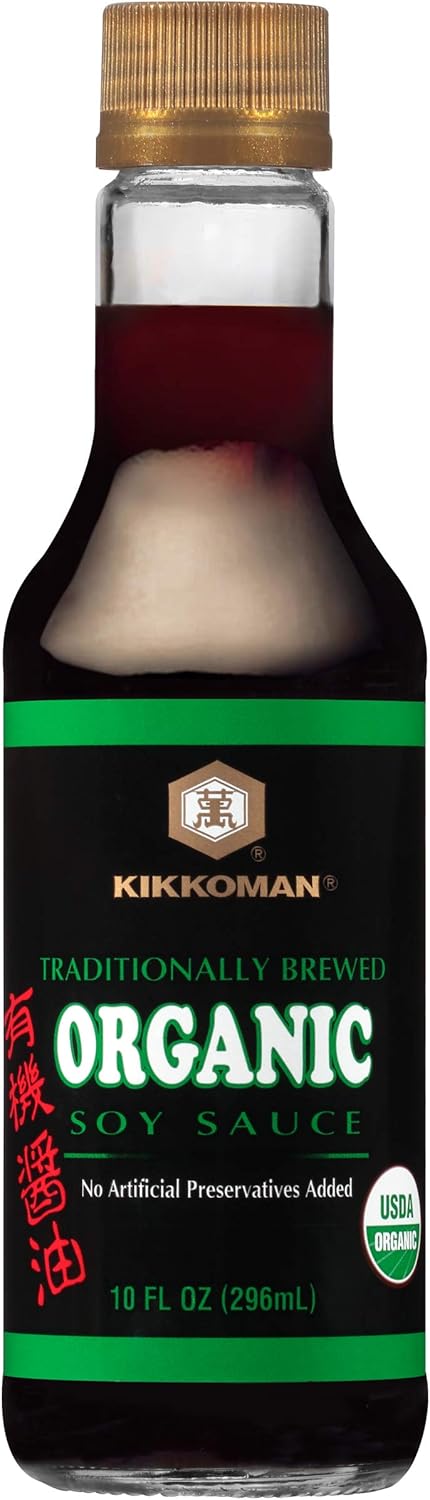 Kikkoman Organic Naturally Brewed Soy Sauce, 10 Ounce