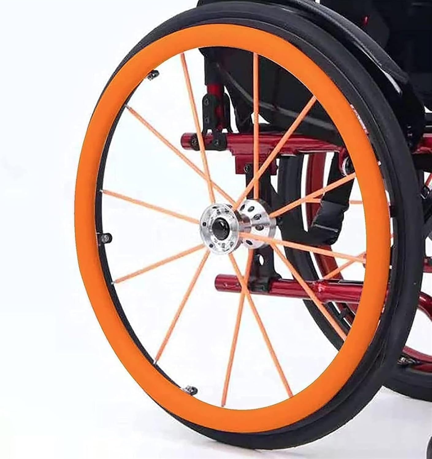 22/24Inch Silicone Wheelchair Push Rim Covers, Non-Slip Wear-Resistant Hand Push Cover, Wheelchair Handrim Covers (Color : 003, Size : 24in)