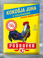 Chicken Flavored Noodle Soup | Mix | Podravka | 62 g | 2.2 oz each | Pack of 5