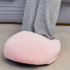 Electric Heated Foot Warmer for Men Women, Fuzzy Thick USB Rechargeable Foot Heating Pad, Winter Plush Foot Heater Cushion Heat Therapy Ankle Feet Warmer Boots Shoes Office Home Travel (Pink)