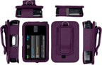 Fitted Leather Case with Screen Protector for Tandem Insulin Pump Tandem t:Slim X2 (Purple)