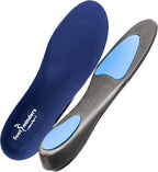 Footminders Comfort Orthotic Arch Support Insoles: Podiatrist-Designed Shoe Inserts for Plantar Fasciitis, Flat Feet and Heel Pain Relief – Shoe Inserts for Work Boots & Running Shoes - Small