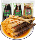 Fresh Hand Peeled Bamboo Shoots - 3 Packs 660g Internet Celebrity Instant Spicy Chinese Snacks, Aged Soup with Pickled Peppers and Tender Vegetables, Spicy Strips Mix Match Taste