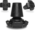Ergocap® High Performance Crutch Rubber Tip - Rubber Replacement Foot Pad for Walking Canes - Stable Four Point, Engineered to Mimic The Joint Articulation of The Foot/Ankle (Universal-1 Crutch Tip)