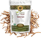 Organic Way Valerian Root Cut & Sifted (Valeriana officinalis) - Herbal Tea | European Wild-Harvest | Kosher & USDA Certified | Vegan, Non-GMO & Gluten Free | 100% Raw from Albania (1/4LBS / 4Oz.)