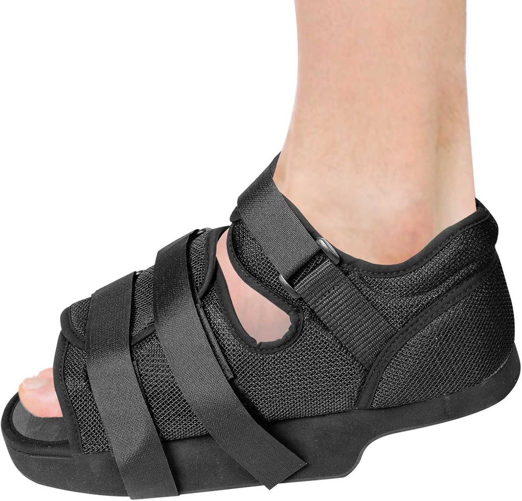 GHORTHOUD Post-op Shoes Heel Wedge Healing Shoe Lightweight Heel Relief Medical Orthopedic Foot Brace Off-loading Shoes for Ulcerations, Feet Wounds(Large)