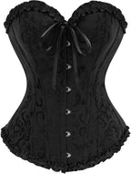 Corset Tops for Women Lace Waist Push Up Sexy Bustiers Shapewear Lingerie Renaissance Underbust Bodysuit Boned