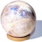 Moonstone Crystal Sphere - 1.6-2.0" Inches, Gentle Blue Hue, Hand-Polished for Intuition, Balance, and Emotional Harmony, Decorative Balls for Reiki, Chakra, Feng Shui, Meditation, Witchy Gifts