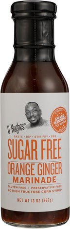 G Hughes Sugar Free Orange Ginger Teriyaki Sauce, No High Fructose Corn Syrup, No Preservatives, Gluten Free, 13 Ounce (Pack of 6)