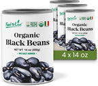 Food to Live Organic Canned Black Beans, 14 oz (Pack of 4) - Unsalted Non-GMO Frijoles Negro. Perfect for Salads, Soups, Stews. Vegan. Made in Italy