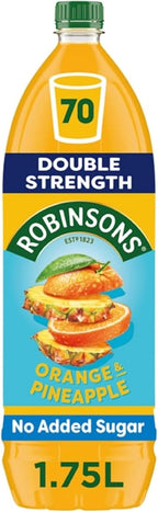 Robinsons Double Strength Orange & Pineapple Fruit Squash No Added Sugar 1750Ml