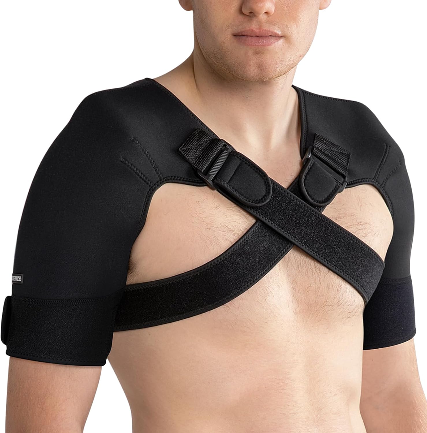 Double Shoulder Brace for Women & Men,Double Sleeve for Sleeping,Adjustable Support for Rotator Cuff,Frozen Shoulder,AC Joint,Labrum Tear,Pain Relief Dual Wrap