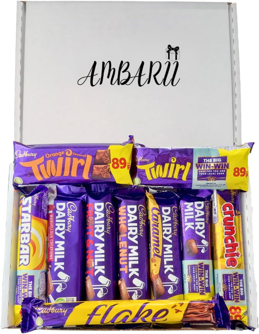 AMBARII Gift box filled Dairy Milk Gift Box 10 Pack. Variety pack, British Chocolates, Gift Hamper