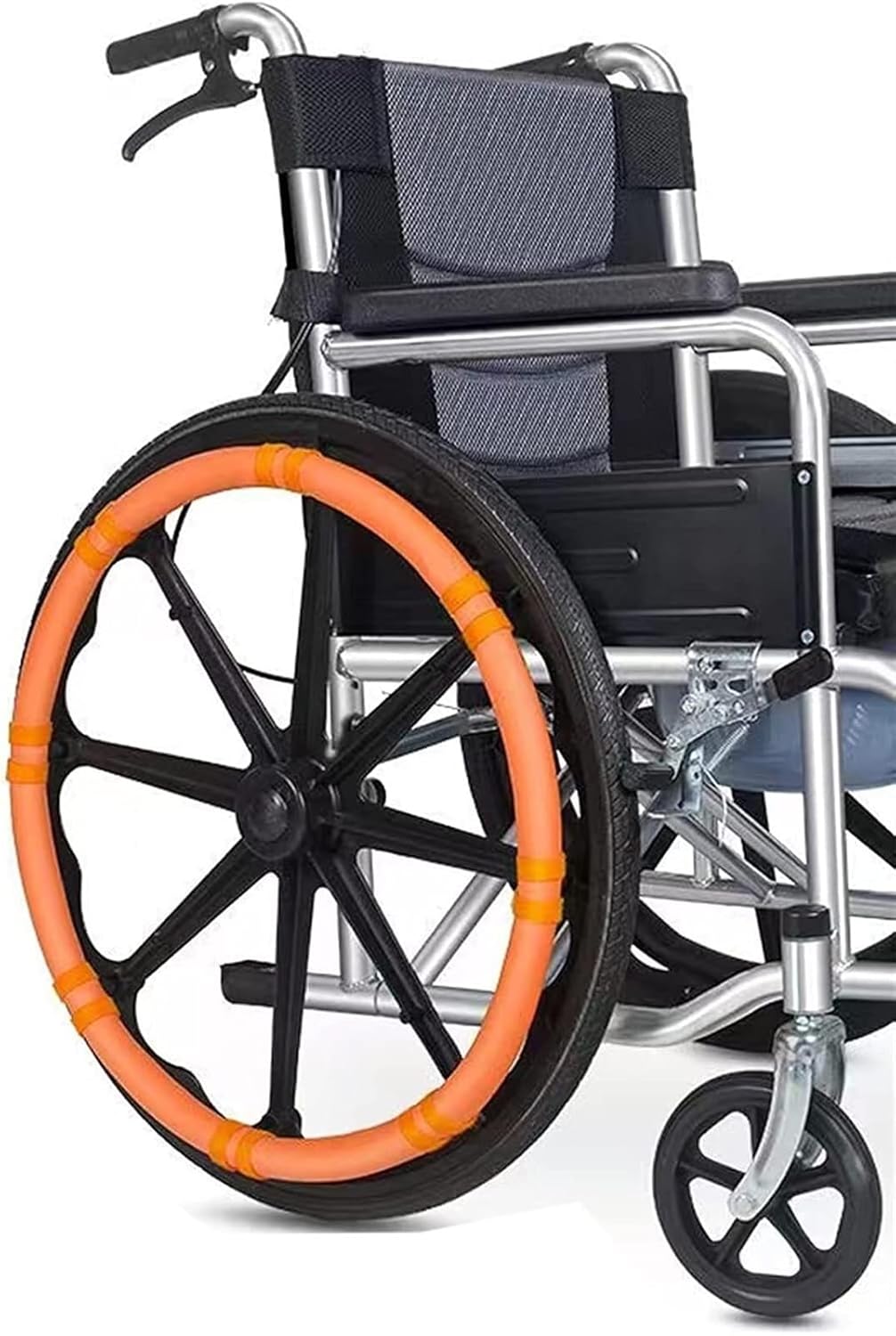 1Pair Wheelchair Push Rim Covers, Wheelchair Push Rim Protective Cover,Rear Wheel Sports Wheelchair Cover, Silicone Hand Push Cover-Improve Grip and Traction (Color : D)