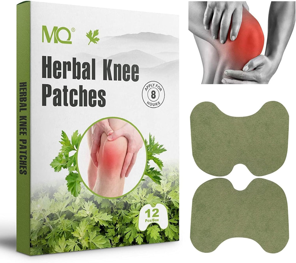 Knee Patches, MQ 12Pcs Maximum Strength Heat Patches Knee Relief Patches, Warming Herbal Patches Long-Lasting Relief for Knee, Back, Neck, Shoulder, Waist