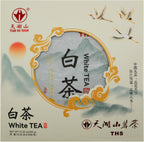 TIAN HU SHAN White Tea Cake, Premium White Peony Tea 12.35oz / 350g, Smooth & Fresh Taste Low Caffeine Chinese Tea
