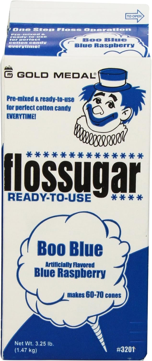 Gold Medal Flossugar-3.25Lbs./52oz.,BOO-BLUE,Blue Raspberry