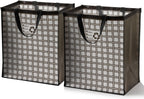 Lily queen Recycle Bin Bags for Kitchen Home Trash Cans Sorting Bins 12 Gallon Set of 2