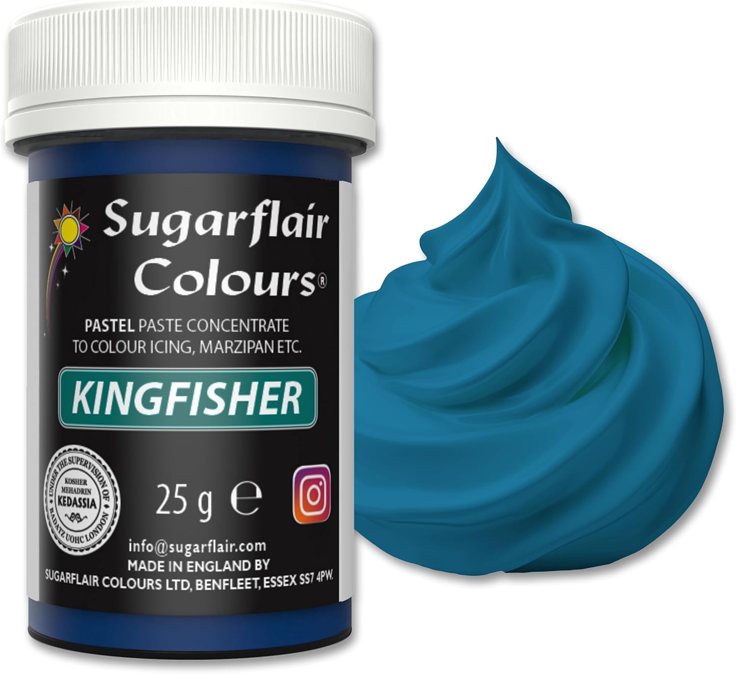 Sugarflair Kingfisher Pastel Paste Colour 25g, zzzz-s