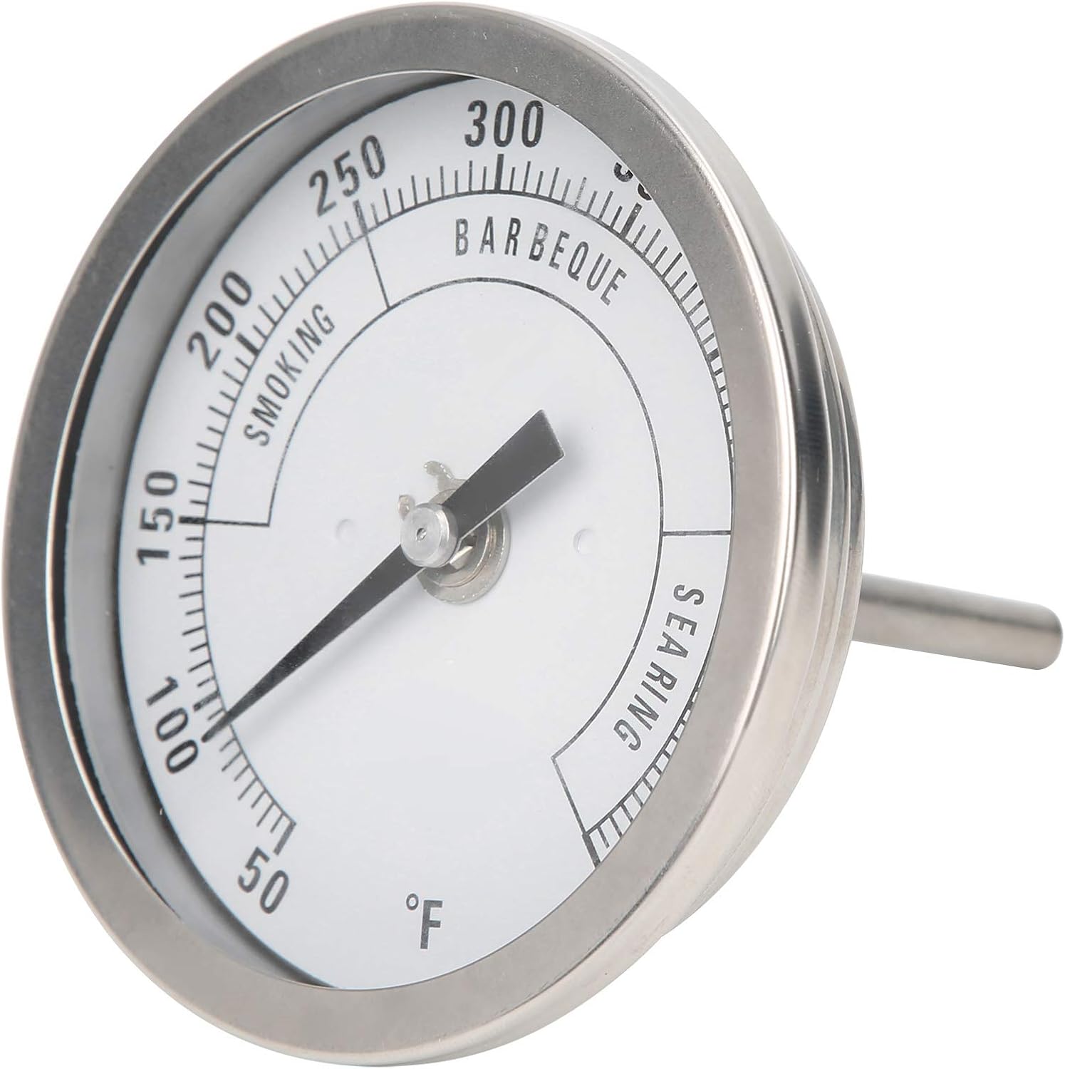 Topyond Meat Thermometer,Adjustable NPT 1/2in Stainless Steel Pointer Oven Thermometer for Barbecue Grill Oven 50-550 Dial Thermometers