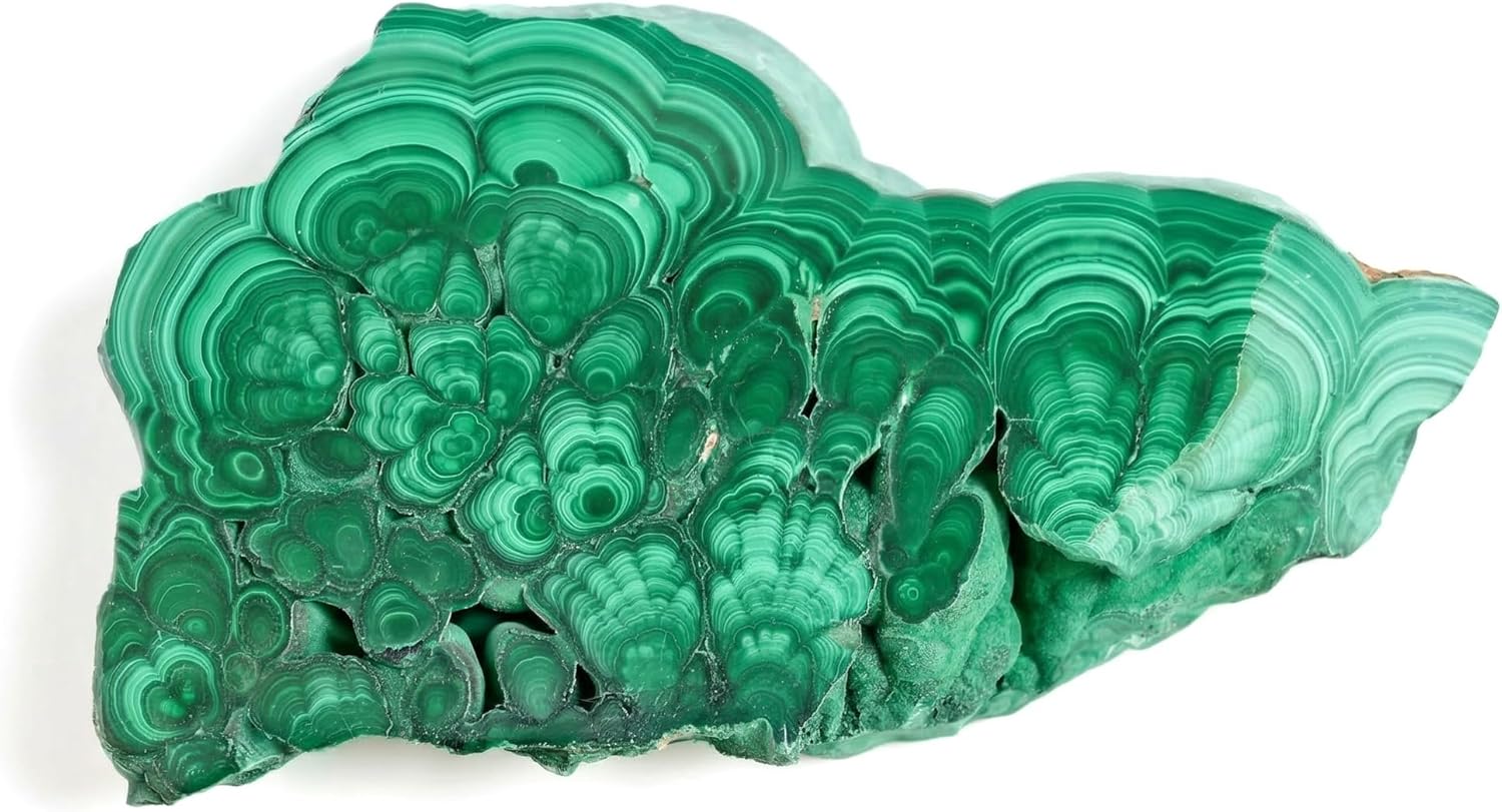 1Pc Natural Malachite Slices,50-100g Small Size Raw Stone Green Mineral Specimen DIY Material Energy Crystal，Polished Pocket Palm Stone