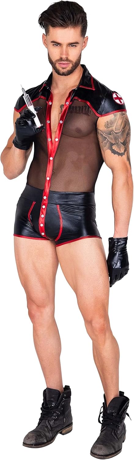 Men's Sexy Night Nurse Costume Large